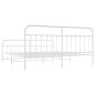 vidaXL Estructura cama metal con cabecero y pie cama blanco 193x203 cm