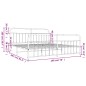 vidaXL Estructura cama metal con cabecero y pie cama blanco 193x203 cm