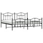 vidaXL Estructura de cama cabecero y pie de cama metal negro 193x203cm vidaXL Estructura de cama cabecero y pie de cama metal negro 193x203cm