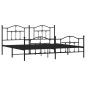 vidaXL Estructura de cama cabecero y pie de cama metal negro 193x203cm vidaXL Estructura de cama cabecero y pie de cama metal negro 193x203cm