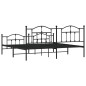 vidaXL Estructura de cama cabecero y pie de cama metal negro 193x203cm vidaXL Estructura de cama cabecero y pie de cama metal negro 193x203cm
