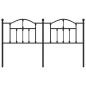 vidaXL Cabecero de metal negro 180 cm