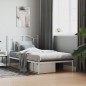 vidaXL Estructura de cama de metal con cabecero blanco 100x190 cm