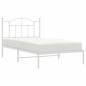 vidaXL Estructura de cama de metal con cabecero blanco 100x190 cm