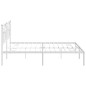 vidaXL Estructura de cama de metal con cabecero blanco 193x203 cm vidaXL Estructura de cama de metal con cabecero blanco 193x203 cm