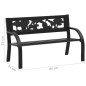 vidaXL Banco de jardín para niños de acero 86 cm vidaXL Banco de jardín para niños de acero 86 cm