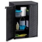 vidaXL Armario de almacenaje de jardín PP ratán negro 65x45x88 cm vidaXL Armario de almacenaje de jardín PP ratán negro 65x45x88 cm