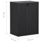 vidaXL Armario de almacenaje de jardín PP ratán negro 65x45x88 cm vidaXL Armario de almacenaje de jardín PP ratán negro 65x45x88 cm