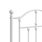 vidaXL Estructura cama metal con cabecero y estribo blanco 135x190 cm vidaXL Estructura cama metal con cabecero y estribo blanco 135x190 cm