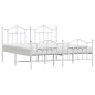 vidaXL Estructura cama metal con cabecero y pie cama blanco 183x213 cm vidaXL Estructura cama metal con cabecero y pie cama blanco 183x213 cm