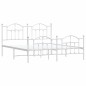 vidaXL Estructura cama metal con cabecero y pie cama blanco 183x213 cm vidaXL Estructura cama metal con cabecero y pie cama blanco 183x213 cm