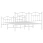 vidaXL Estructura cama metal con cabecero y pie cama blanco 183x213 cm vidaXL Estructura cama metal con cabecero y pie cama blanco 183x213 cm