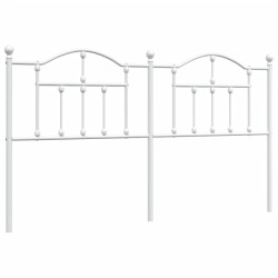 vidaXL Cabecero de metal blanco 180 cm