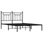 vidaXL Estructura de cama con cabecero metal negro 150x200 cm