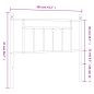 vidaXL Cabecero de metal negro 100 cm vidaXL Cabecero de metal negro 100 cm