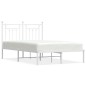 vidaXL Estructura de cama de metal con cabecero blanca 135x190 cm vidaXL Estructura de cama de metal con cabecero blanca 135x190 cm