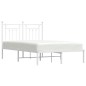 vidaXL Estructura de cama de metal con cabecero blanca 135x190 cm vidaXL Estructura de cama de metal con cabecero blanca 135x190 cm