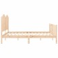 vidaXL Estructura de cama con cabecero madera maciza 180x200 cm