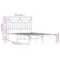 vidaXL Estructura de cama de metal con cabecero blanca 135x190 cm vidaXL Estructura de cama de metal con cabecero blanca 135x190 cm