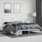 vidaXL Estructura de cama de metal con cabecero blanco 183x213 cm vidaXL Estructura de cama de metal con cabecero blanco 183x213 cm