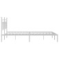 vidaXL Estructura de cama de metal con cabecero blanco 183x213 cm vidaXL Estructura de cama de metal con cabecero blanco 183x213 cm