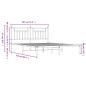 vidaXL Estructura de cama de metal con cabecero blanco 183x213 cm vidaXL Estructura de cama de metal con cabecero blanco 183x213 cm