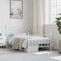 vidaXL Estructura cama metal cabecero y pie de cama blanca 100x190 cm vidaXL Estructura cama metal cabecero y pie de cama blanca 100x190 cm