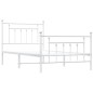 vidaXL Estructura cama metal cabecero y pie de cama blanca 100x190 cm vidaXL Estructura cama metal cabecero y pie de cama blanca 100x190 cm