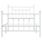 vidaXL Estructura cama metal cabecero y pie de cama blanca 100x190 cm vidaXL Estructura cama metal cabecero y pie de cama blanca 100x190 cm