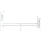 vidaXL Estructura cama metal cabecero y pie de cama blanca 100x190 cm vidaXL Estructura cama metal cabecero y pie de cama blanca 100x190 cm