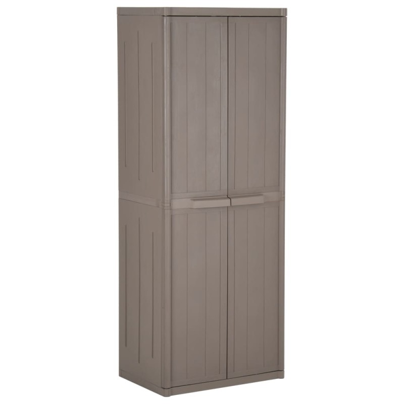 vidaXL Armario almacenaje de jardín PP apariencia madera 65x45x172 cm vidaXL Armario almacenaje de jardín PP apariencia madera 65x45x172 cm