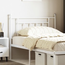 vidaXL Cabecero de metal blanco 100 cm