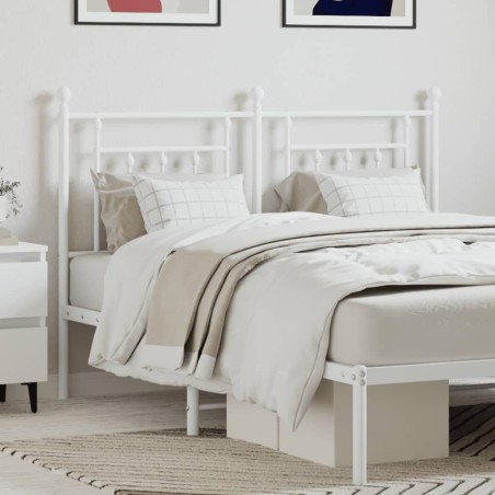 vidaXL Cabecero de metal blanco 150 cm