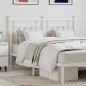 vidaXL Cabecero de metal blanco 150 cm vidaXL Cabecero de metal blanco 150 cm