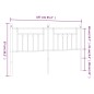 vidaXL Cabecero de metal blanco 180 cm vidaXL Cabecero de metal blanco 180 cm
