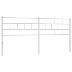 vidaXL Cabecero de metal blanco 180 cm