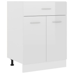 vidaXL Armario inferior madera ingeniería blanco brillo 60x46x81,5 cm