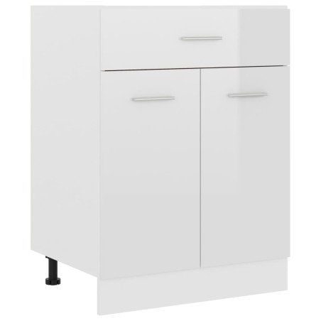 vidaXL Armario inferior madera ingeniería blanco brillo 60x46x81,5 cm