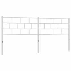 vidaXL Cabecero de metal blanco 200 cm
