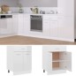 vidaXL Armario inferior madera ingeniería blanco brillo 60x46x81,5 cm vidaXL Armario inferior madera ingeniería blanco brillo 60x46x81,5 cm