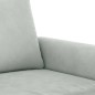 vidaXL Sofá de 3 plazas terciopelo gris claro 180 cm