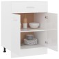 vidaXL Armario inferior madera ingeniería blanco brillo 60x46x81,5 cm vidaXL Armario inferior madera ingeniería blanco brillo 60x46x81,5 cm