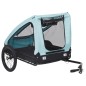 vidaXL Remolque de bicicleta para mascotas azul y negro vidaXL Remolque de bicicleta para mascotas azul y negro