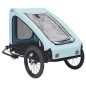 vidaXL Remolque de bicicleta para mascotas azul y negro vidaXL Remolque de bicicleta para mascotas azul y negro