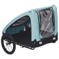 vidaXL Remolque de bicicleta para mascotas azul y negro vidaXL Remolque de bicicleta para mascotas azul y negro