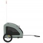 vidaXL Remolque de bicicleta mascotas hierro tela Oxford gris vidaXL Remolque de bicicleta mascotas hierro tela Oxford gris