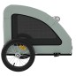 vidaXL Remolque de bicicleta mascotas hierro tela Oxford gris vidaXL Remolque de bicicleta mascotas hierro tela Oxford gris