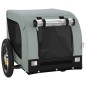vidaXL Remolque de bicicleta mascotas hierro tela Oxford gris negro vidaXL Remolque de bicicleta mascotas hierro tela Oxford gris negro