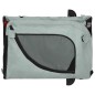 vidaXL Remolque de bicicleta mascotas hierro tela Oxford gris negro vidaXL Remolque de bicicleta mascotas hierro tela Oxford gris negro