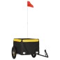 vidaXL Remolque para bicicleta hierro negro y amarillo 30 kg vidaXL Remolque para bicicleta hierro negro y amarillo 30 kg